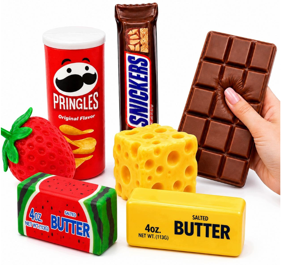 Zestaw 7w1 Gniotki Antystresowe Squishy Jedzenie Sensoryczne Prezent Hit