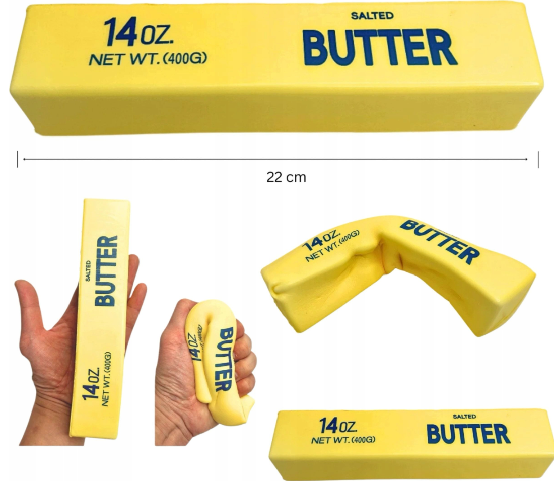 GNIOTEK ANTYSTRESOWY MASŁO BUTTER XXL PACHNĄCE SQUISHY DUŻY 22cm