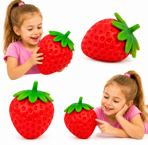 Gniotek Truskawka Squishy Antystresowy Sensoryczny Slow Rising Miękki